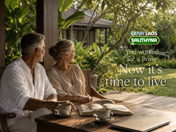 Expat couple retiring in Laos tropical garden - Expat Laos Salithyna