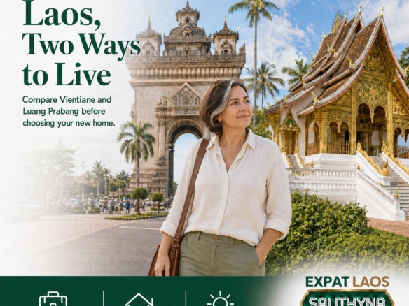 Vientiane vs Luang Prabang - lifestyle comparison guide for expats in Laos