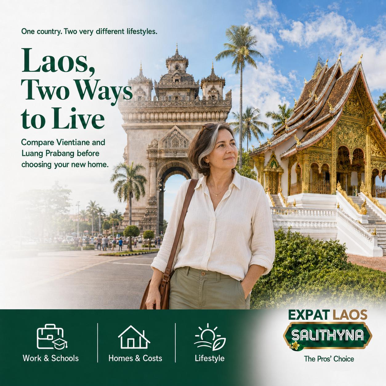 Vientiane vs Luang Prabang - lifestyle comparison guide for expats in Laos