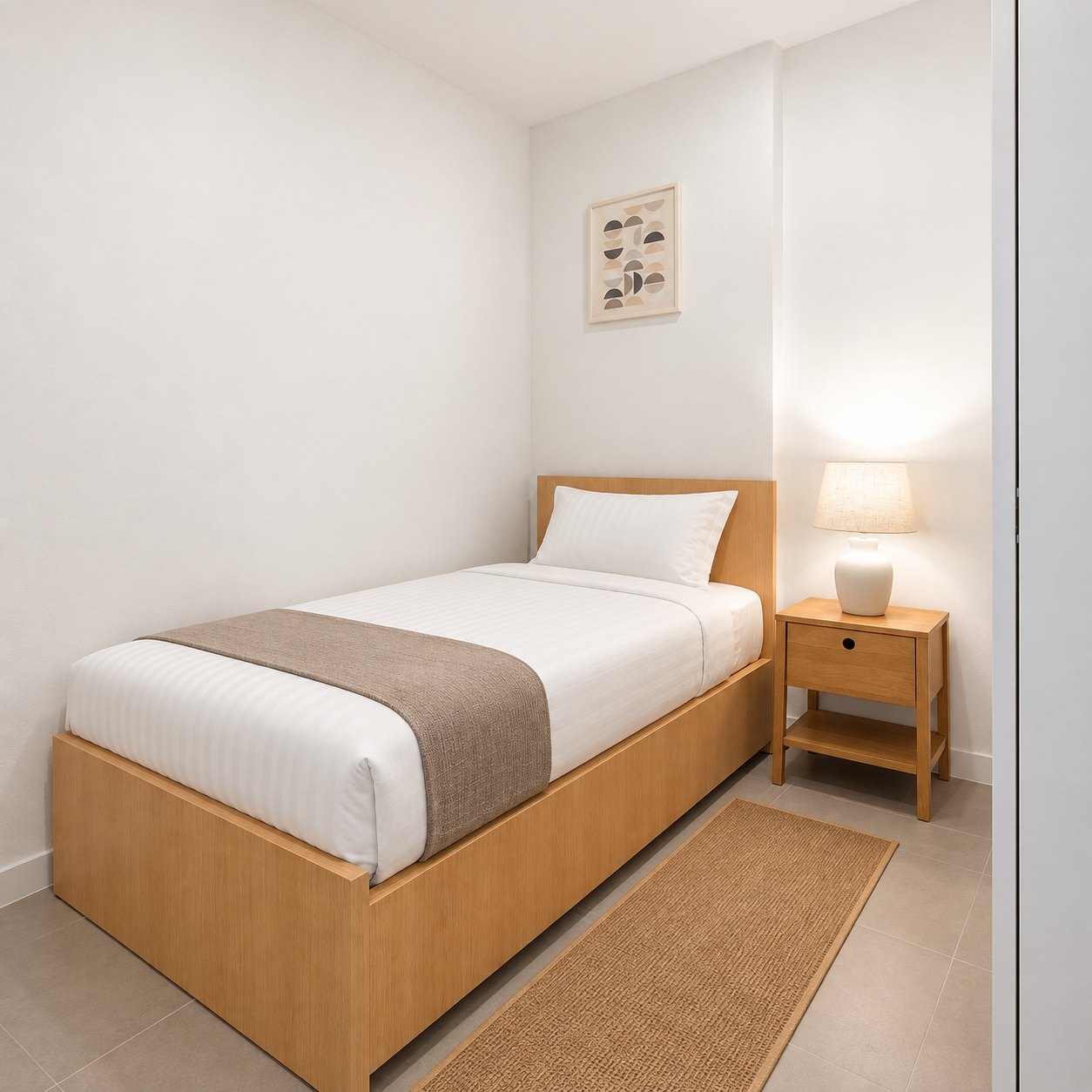 Second bedroom with single bed, apartment for rent in Vientiane city center