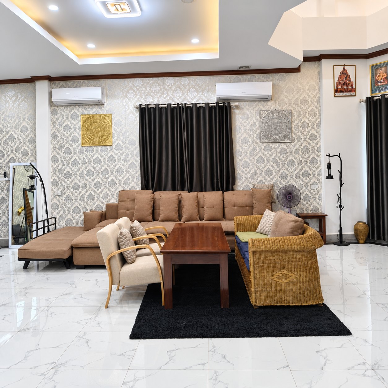 Second lounge area of the villa for rent in That Luang Lake, Vientiane