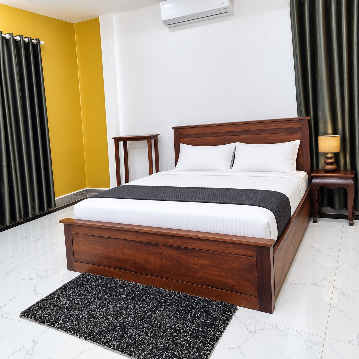 Master bedroom with air conditioning, villa for rent in Vientiane