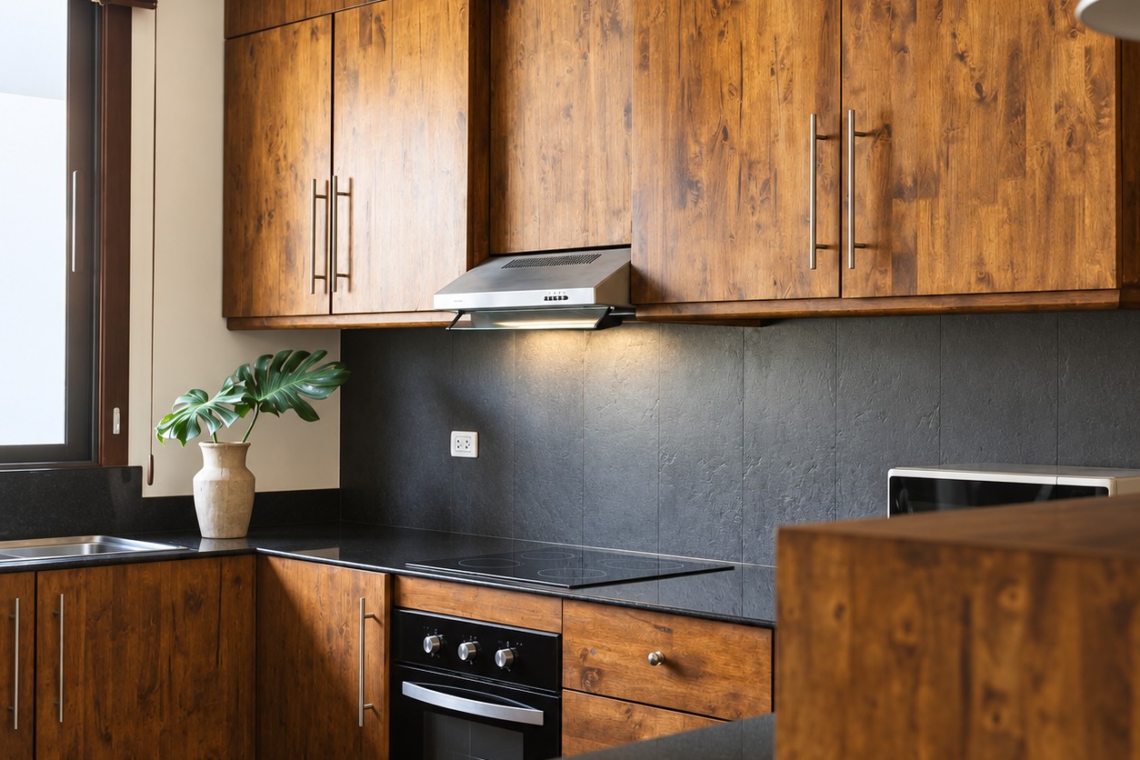 Fully equipped kitchen with oven and induction hob – apartment Vientiane