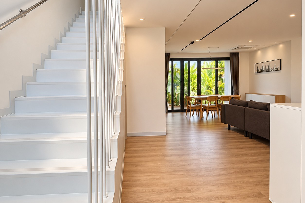 Entrance hall and staircase – 3-bedroom villa Vientiane