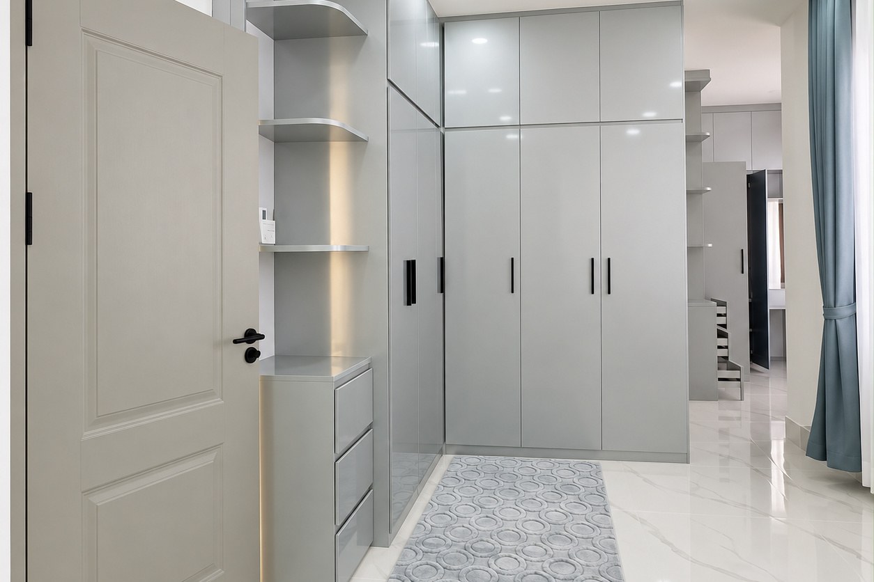 Walk-in wardrobe – modern villa, Sisattanak expat area, Vientiane