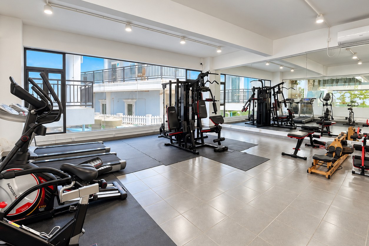Fitness center of the residence – new condo apartment near Patuxai, Vientiane