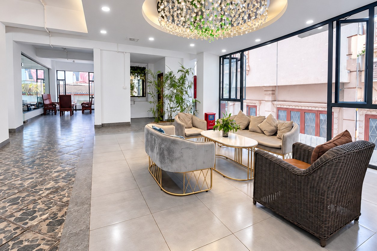 Residence lobby lounge – new condo apartment near Patuxai, Vientiane