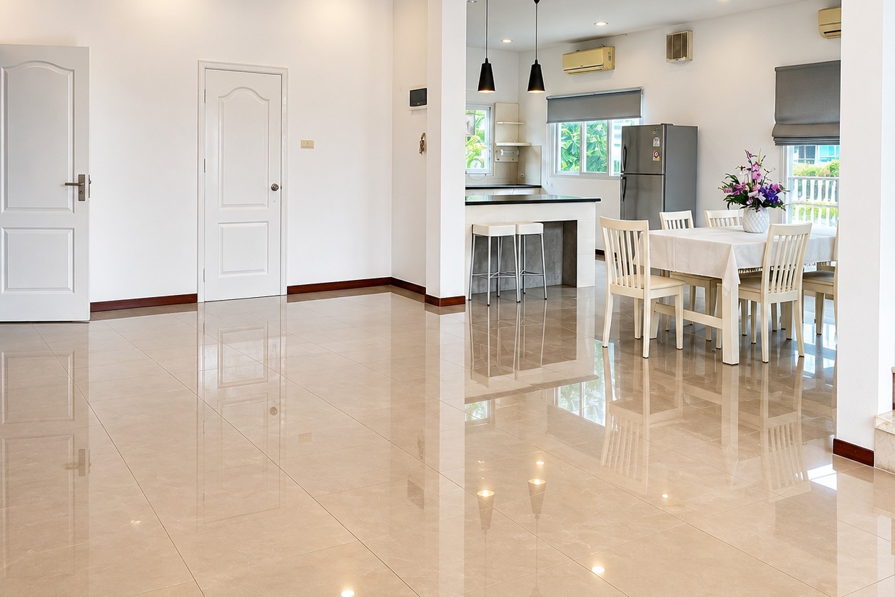 Open-plan living and dining area – new 4-bedroom villa near ITECC Mall, Vientiane