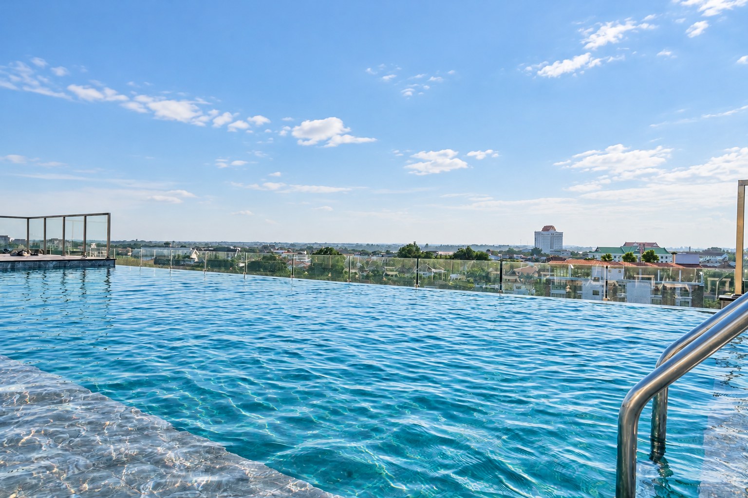 Rooftop infinity pool at BeHome Apartment, Vientiane Rooftop infinity pool at BeHome Apartment, Vientiane